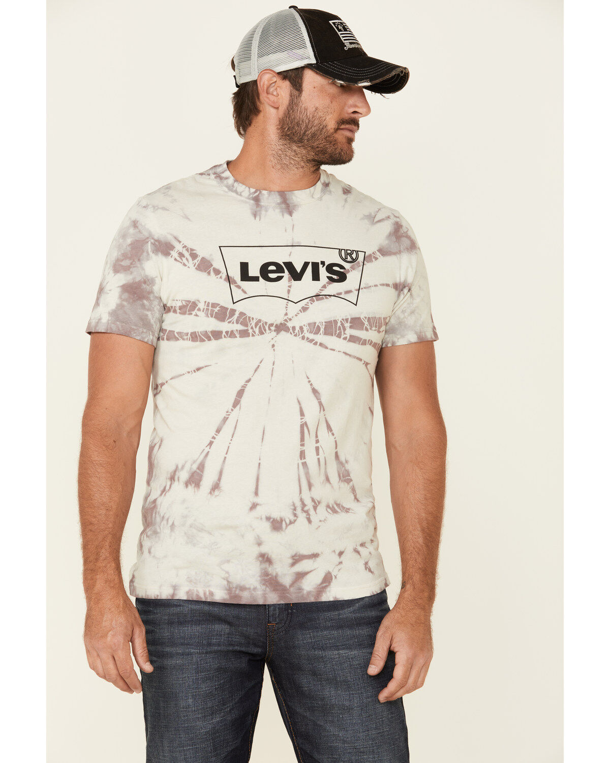 Image #1 - Levi's Men's Fog Crystal Washed Graphic T-Shirt, Grey, hi-res