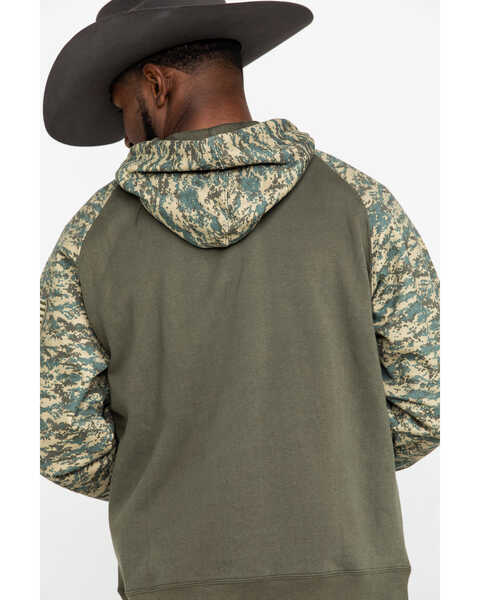 Image #5 - Ariat Men's Camo Patriot Hooded Sweatshirt , Green, hi-res