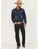 Image #1 - Cinch Men's White Label Dark Wash Relaxed Straight Rigid Denim Jeans, Indigo, hi-res