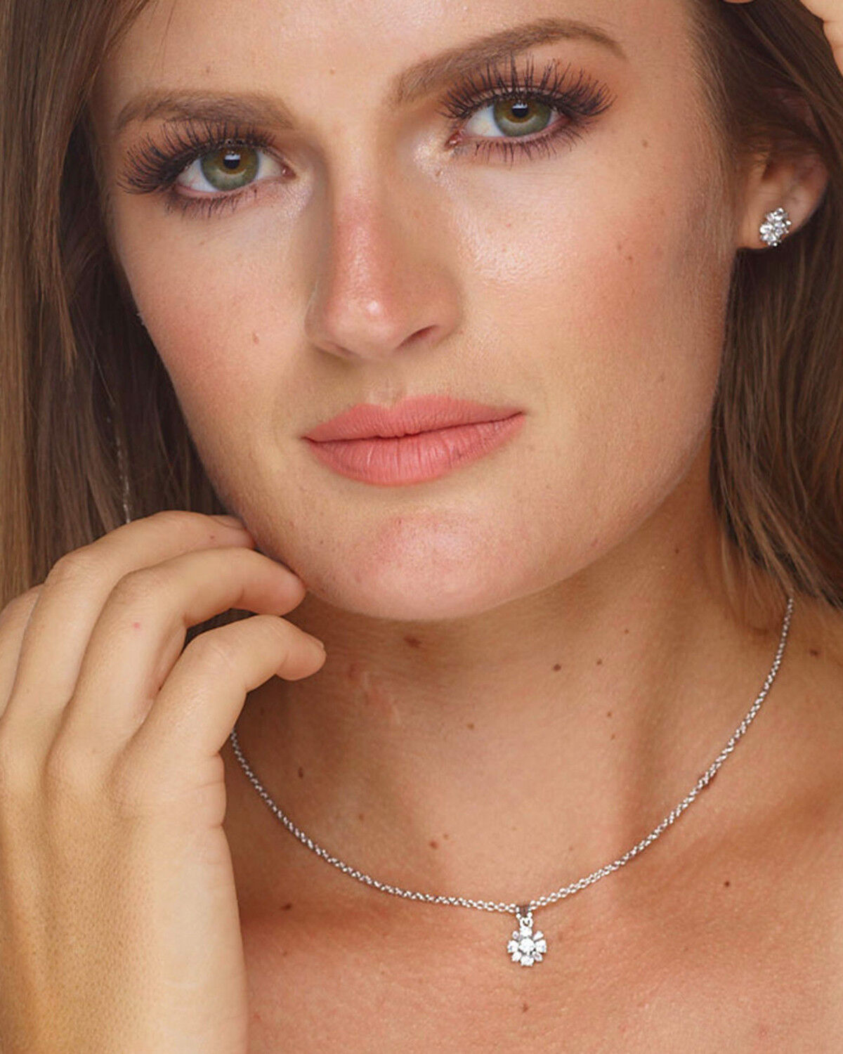 Image #2 - Montana Silversmiths Women's Simply Brilliant Flower Jewelry Set, Silver, hi-res