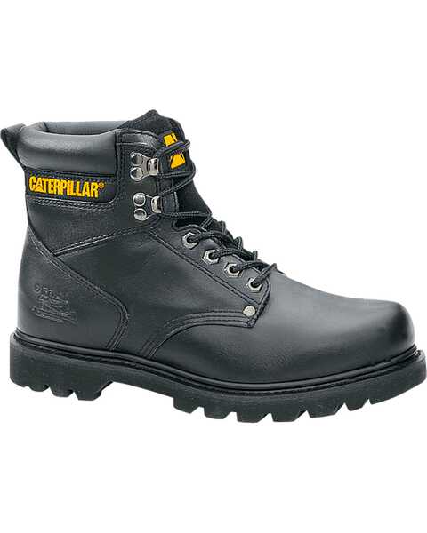 Caterpillar Men's 6" Second Shift Lace-Up Work Boots - Round Toe, Black, hi-res