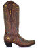 Image #2 - Corral Women's Butterfly Inlay Western Boots - Snip Toe, Brown, hi-res