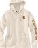 Image #2 - Carhartt Women's Relaxed Fit Midweight Logo Sleeve Graphic Hoodie, Brown, hi-res