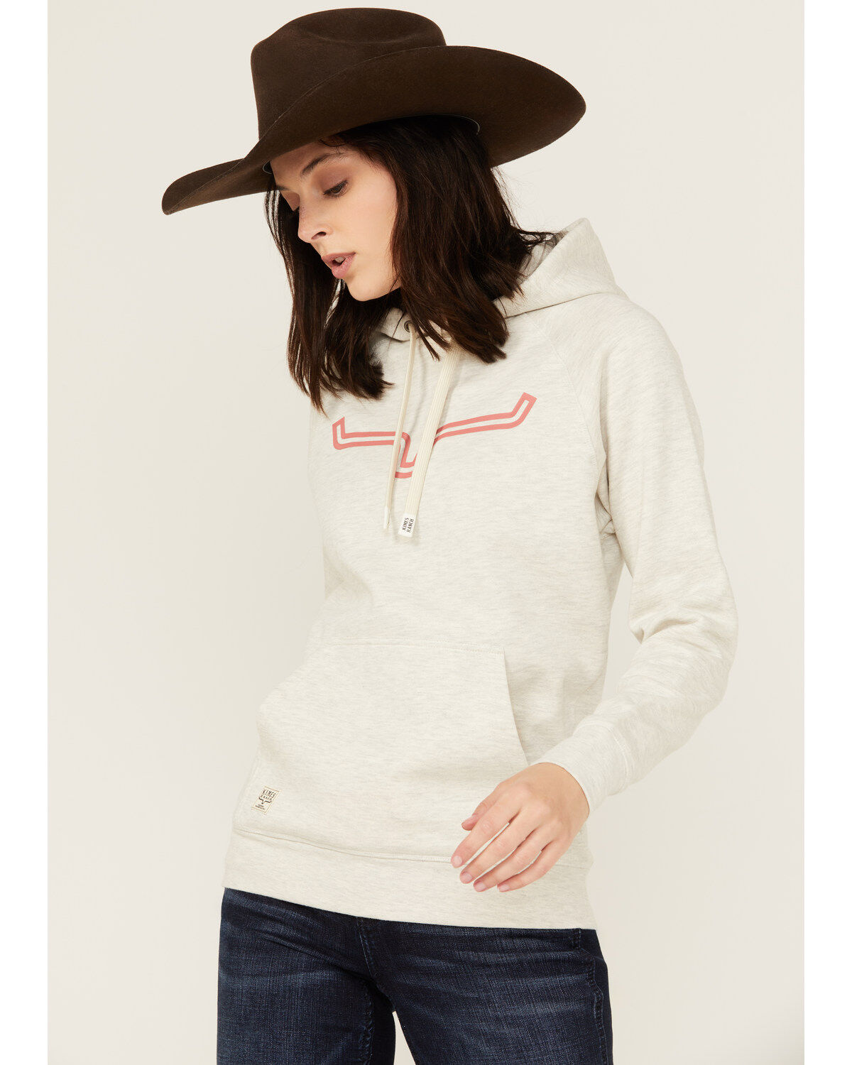 Image #2 - Kimes Ranch Women's Outlier Logo Hoodie, Oatmeal, hi-res