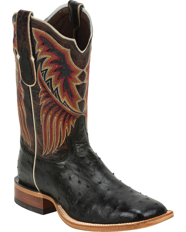 tony lama full quill ostrich round toe