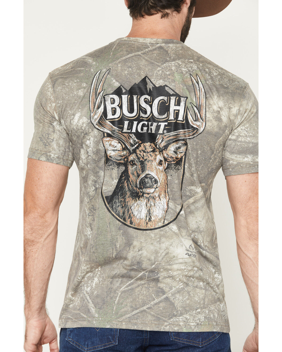 Image #4 - Buckwear Men's Busch Whitetail Camo Print Short Sleeve Graphic T-Shirt, Camouflage, hi-res