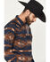 Image #2 - Cody James Men's Red River Range Southwestern Print Long Sleeve Snap Western Shirt, Burgundy, hi-res