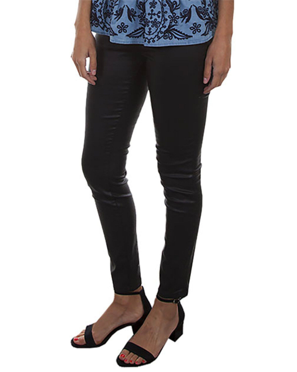 Image #1 - Honey Creek by Scully Women's Black Leggings With Back Pocket, , hi-res
