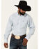Ariat Men's Wrinkle Free Yair Small Plaid Long Sleeve Button Down Western Shirt , Blue, hi-res
