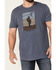 Moonshine Spirit Men's Desert Cacti Graphic Short Sleeve T-Shirt, Medium Blue, hi-res