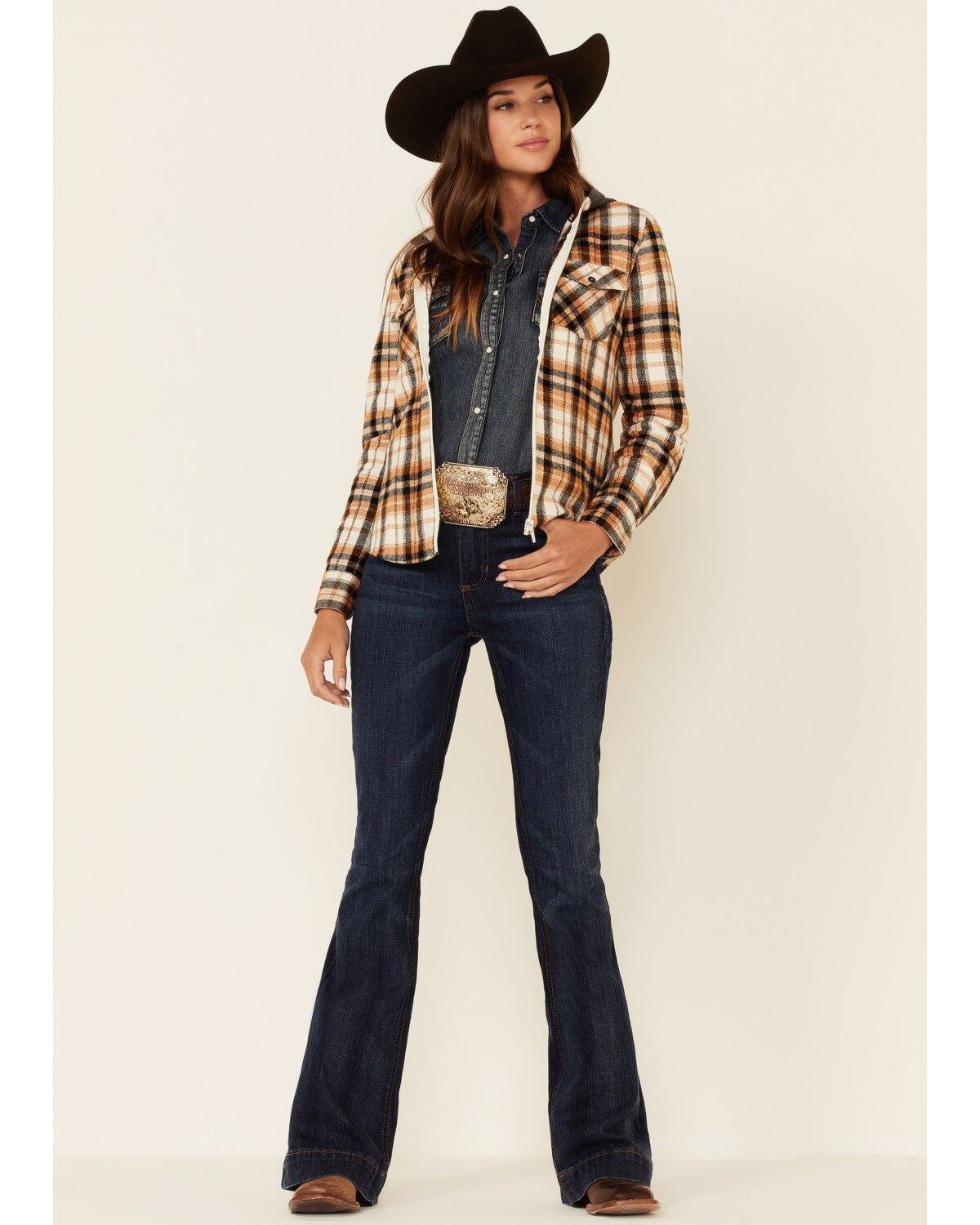 hooded flannel shirt womens