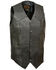 Image #1 - Milwaukee Leather Men's Snap Front Biker Vest - 2X Tall, Black, hi-res