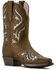 Image #1 - Ariat Girls' Fashion Bliss Inlay Western Boots - Snip Toe, Brown, hi-res