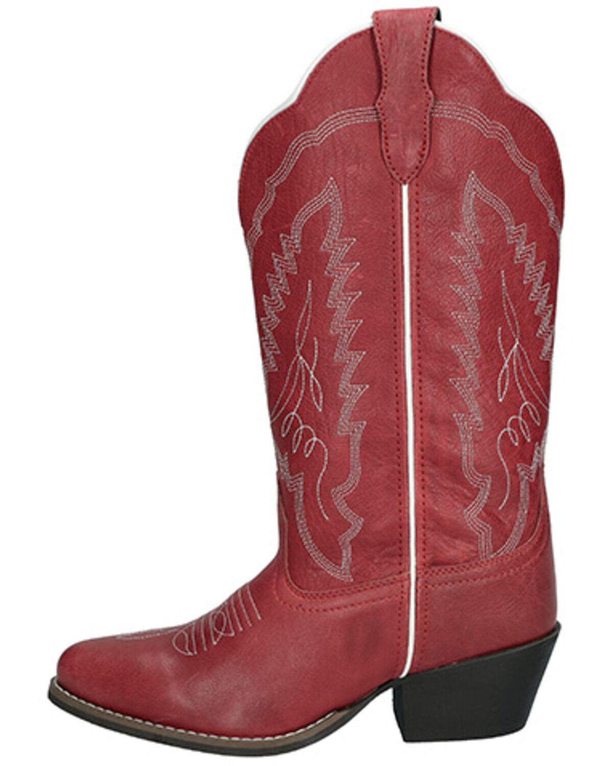 Image #3 - Smoky Mountain Women's Calloway Western Boots - Round Toe, Red, hi-res