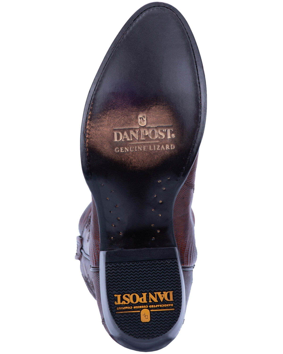 Image #7 - Dan Post Men's Winston Exotic Lizard Western Boots - Round Toe, Brown, hi-res