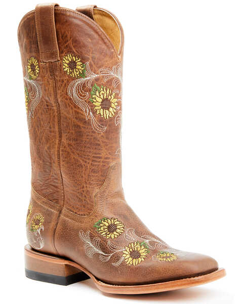 Image #1 - Shyanne Women's Josie Western Boots - Broad Square Toe , Brown, hi-res