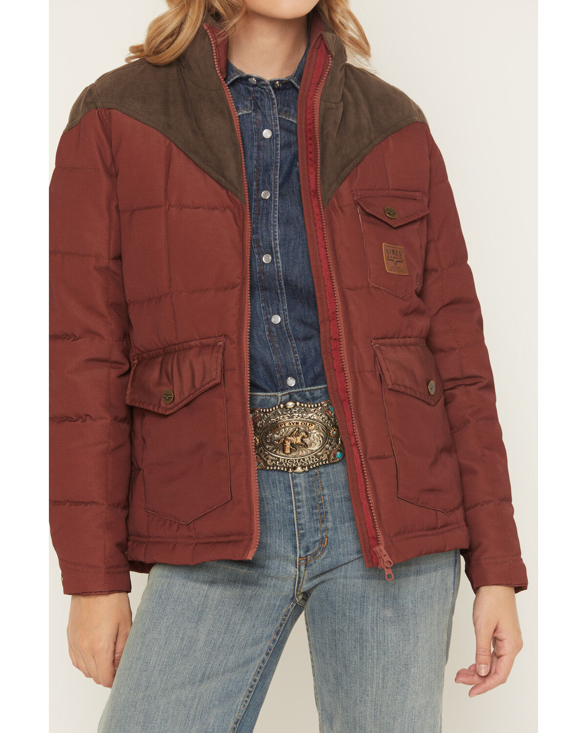 Image #3 - Kimes Ranch Women's Lenora Zip-Up Puffer Jacket, Red, hi-res
