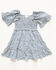 Image #1 - Yura Toddler Girls' Floral Print Short Sleeve Dress, White, hi-res