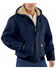 Image #2 - Carhartt Men's FR Duck Active Hooded Jacket - Big & Tall, Navy, hi-res