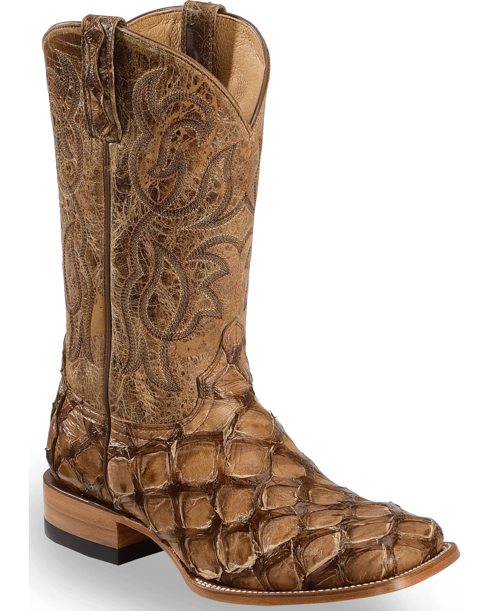 Men's Cody James Pirarucu Exotic Boots - Broad Square Toe