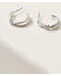 Image #1 - Lainey Wilson Women's Barbed Wire Embellished Hoop Earrings, Silver, hi-res