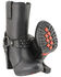Image #4 - Milwaukee Leather Women's Leather Harness Boots - Round Toe, Black, hi-res