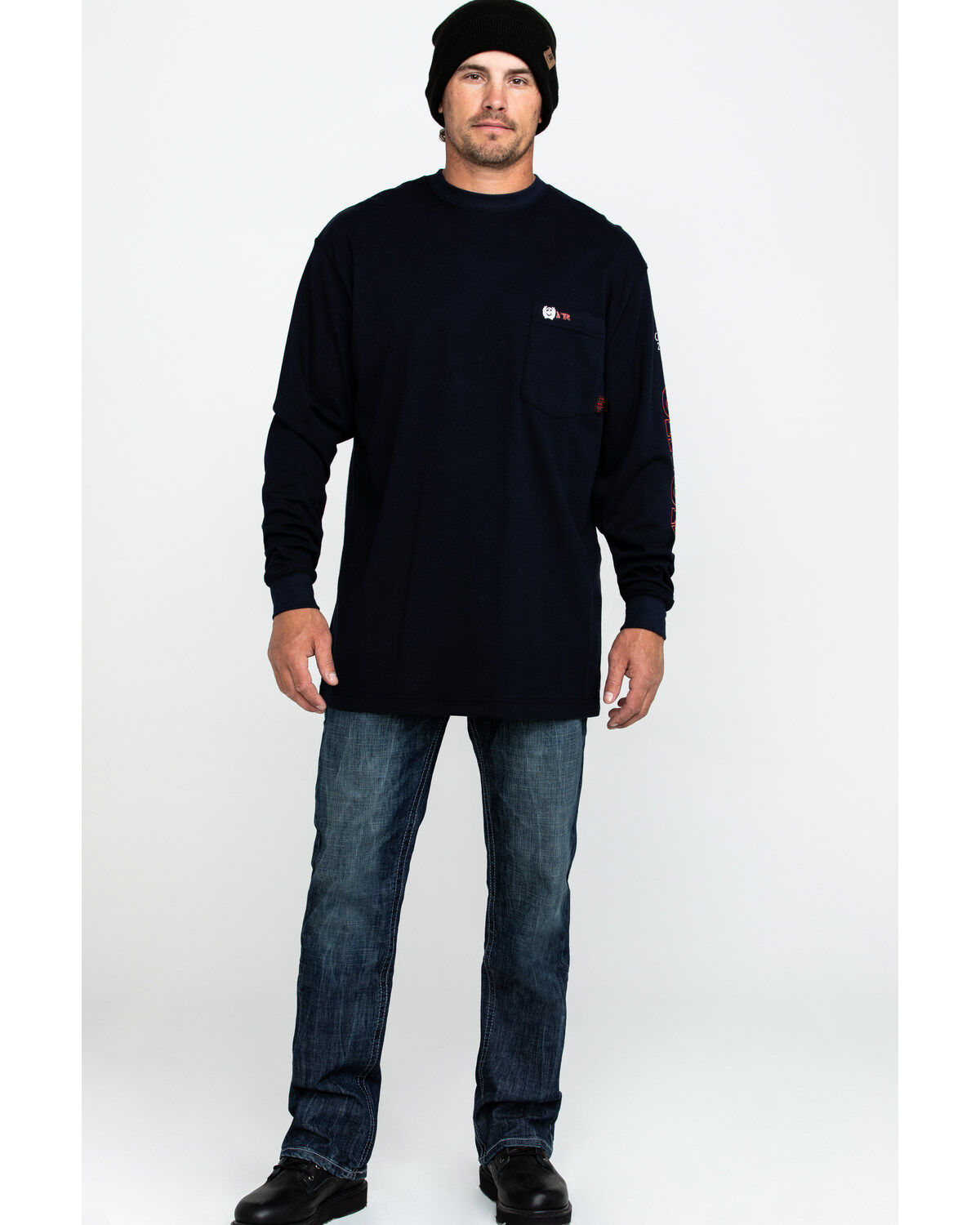 Image #6 - Cinch Men's FR Logo Long Sleeve Work T-Shirt , , hi-res