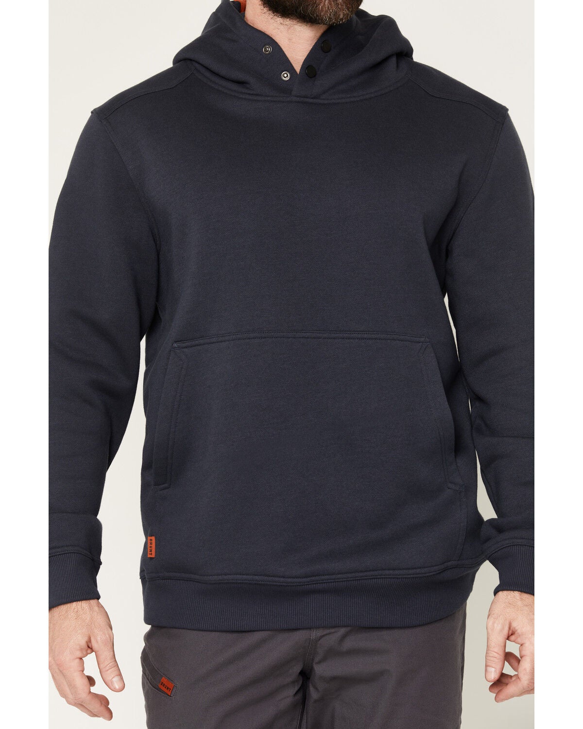Image #3 - Brunt Workwear Men's Shelvin Hooded Sweatshirt, Navy, hi-res