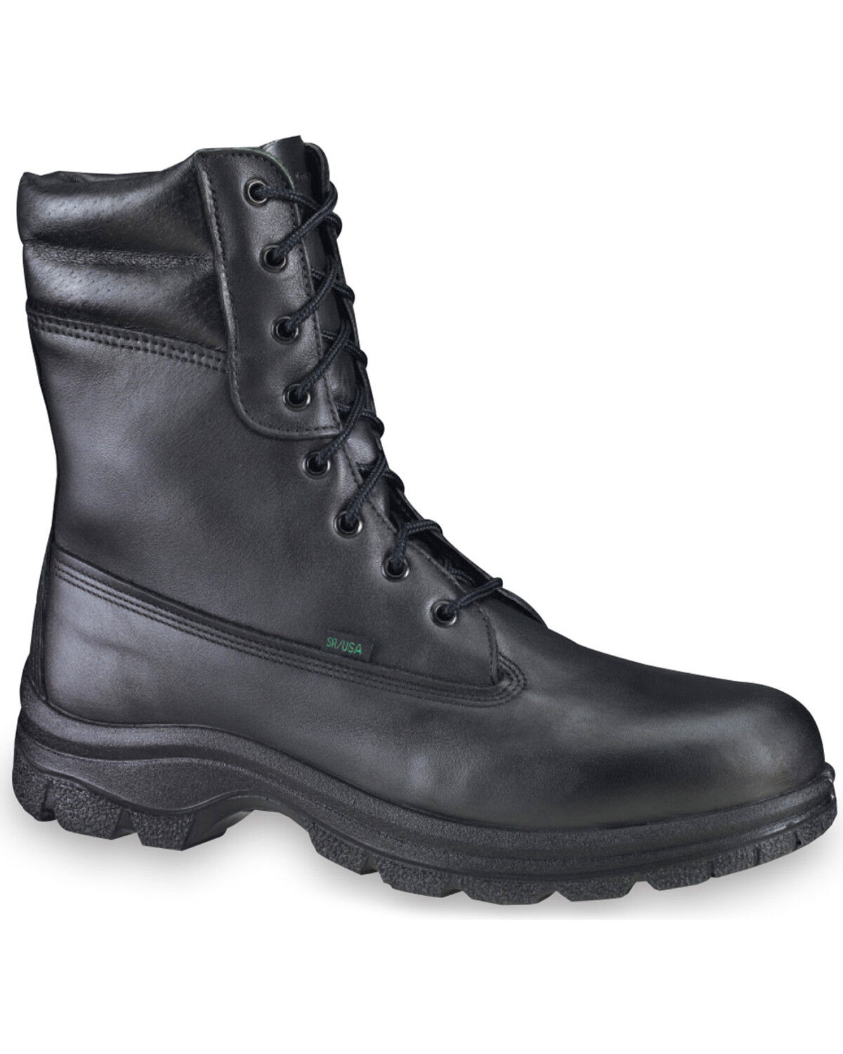 Image #1 - Thorogood Men's 8" Postal Certified USA Waterproof Insulated Weatherbuster Boots - Soft Toe, Black, hi-res