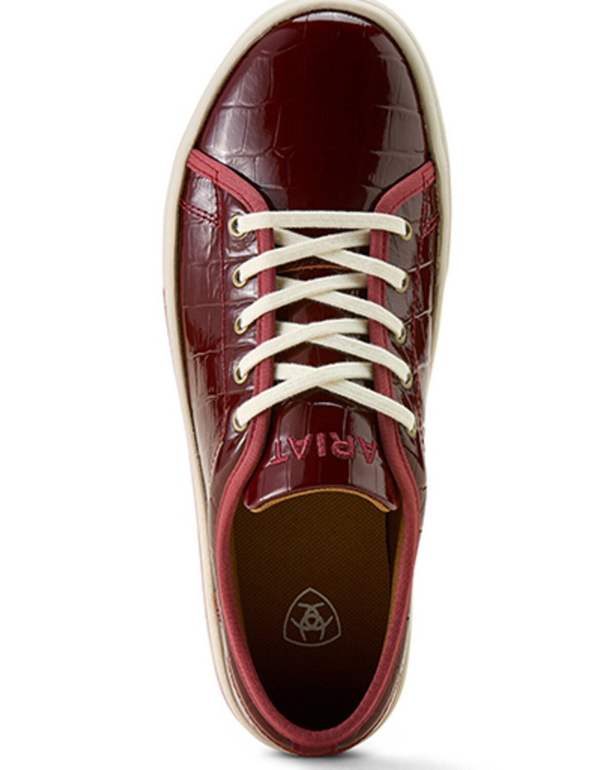 Image #5 - Ariat Women's Skylar Crocodile Print Casual Shoes, Red, hi-res