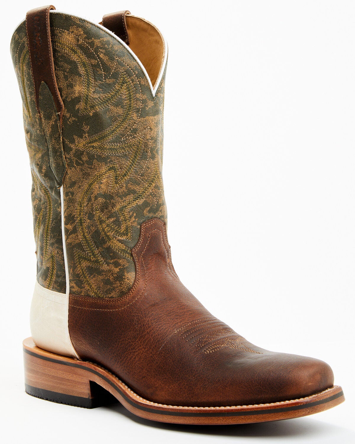 RANK 45&reg; Men's Archer Western Boots - Square Toe, Olive, hi-res