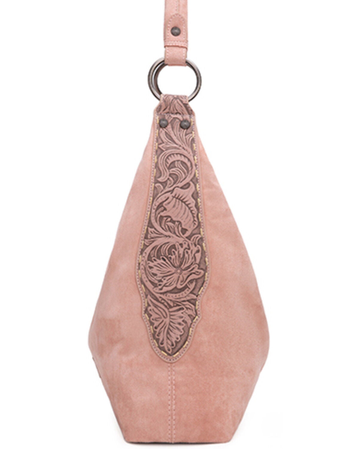 Image #3 - Wrangler Women's Floral Tooled Pouch And Purse, Dark Pink, hi-res