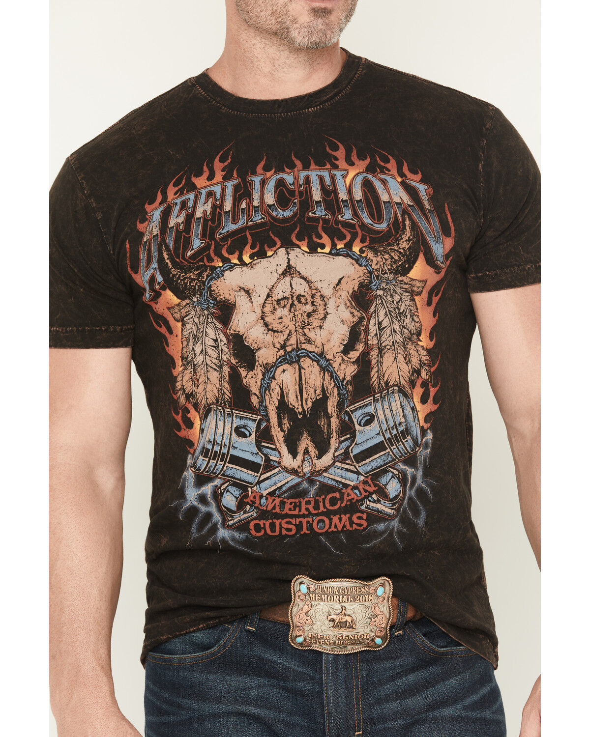 Image #4 - Affliction Men's American Exhaust Short Sleeve Graphic T-Shirt, Black, hi-res