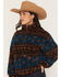 Image #2 - Rock & Roll Denim Women's Southwestern Print Sherpa Pullover, Blue, hi-res