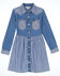 Image #1 - Wrangler Infant Girls' Two Tone Long Sleeve Dress, Blue, hi-res