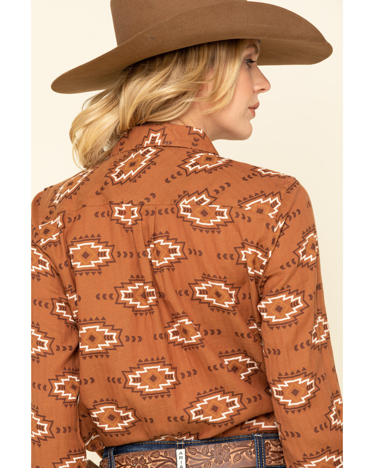 Image #5 - Ariat Women's Autumn Blossom Billie Jean Shirt, Brown, hi-res