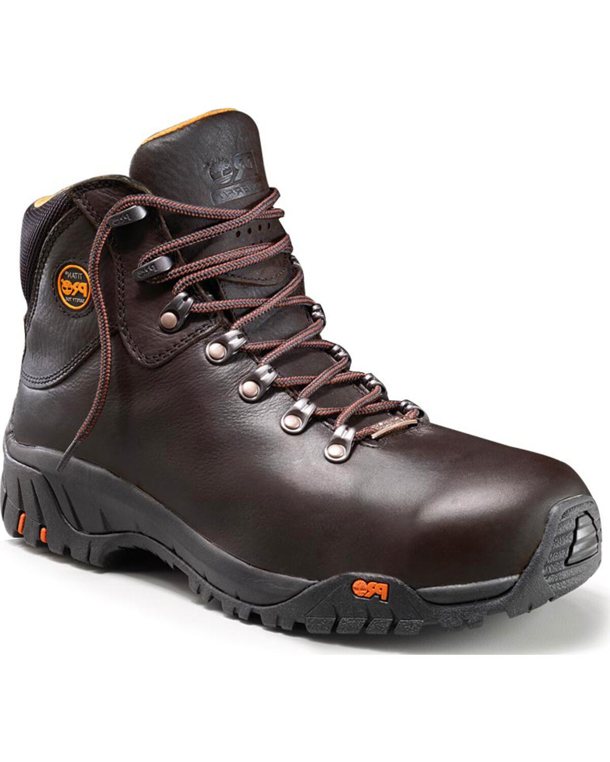 Timberland PRO Men's TiTAN Waterproof Trekker EH Work Boots - Alloy Toe, Dark Brown, hi-res