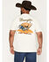Image #1 - Wrangler Men's Steer Wrestling Short Sleeve Graphic T-Shirt, Cream, hi-res