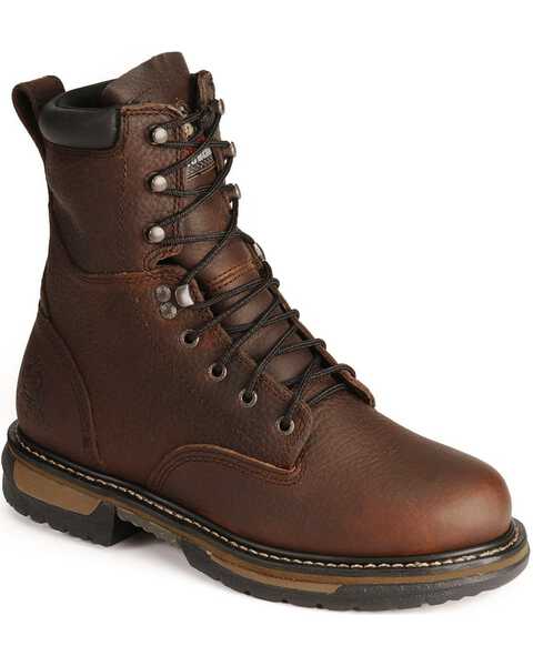 Image #1 - Rocky Men's IronClad Steel Toe Waterproof Work Boots, Bridle Brn, hi-res