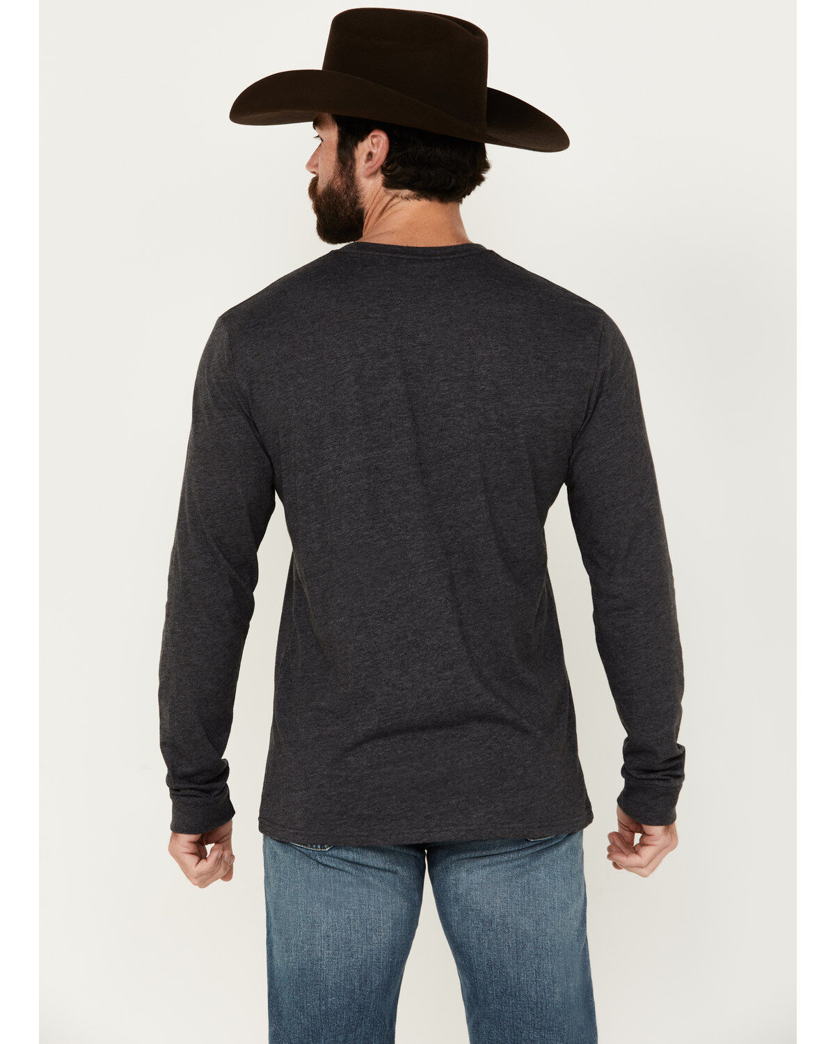 Image #4 - Wrangler Men's Real American Logo Long Sleeve T-Shirt, Grey, hi-res