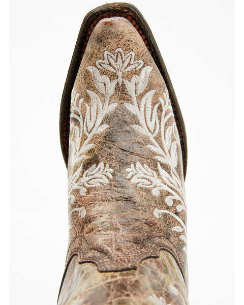Image #7 - Corral Women's Blacklight Embroidered Western Boots  - Snip Toe, Brown, hi-res