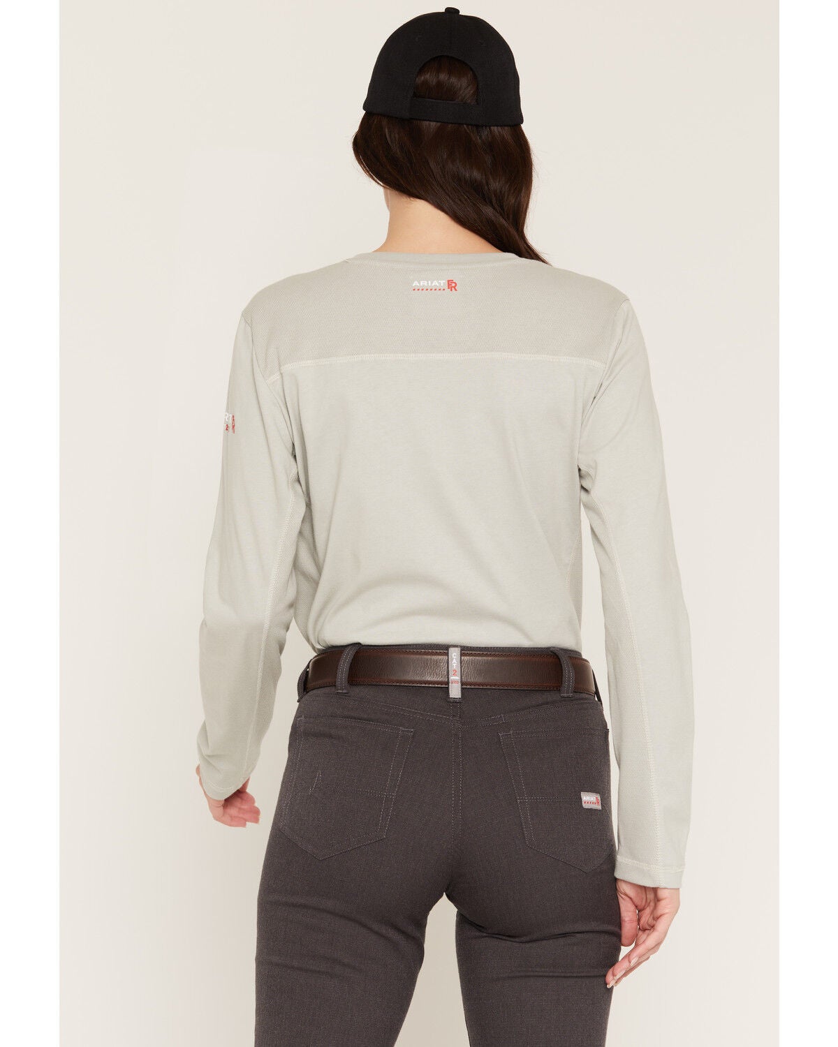 Image #4 - Ariat Women's FR AC Long Sleeve Work Top, Grey, hi-res