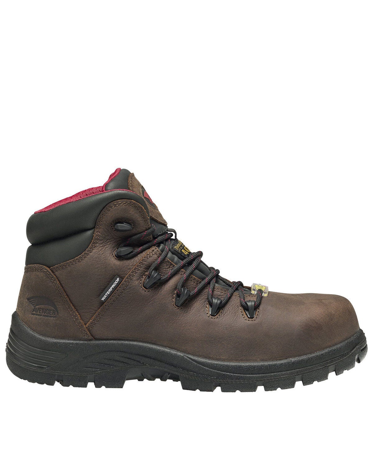 Avenger Mens Brown Leather Comp Toe 7228 Framer 400g Work Boots