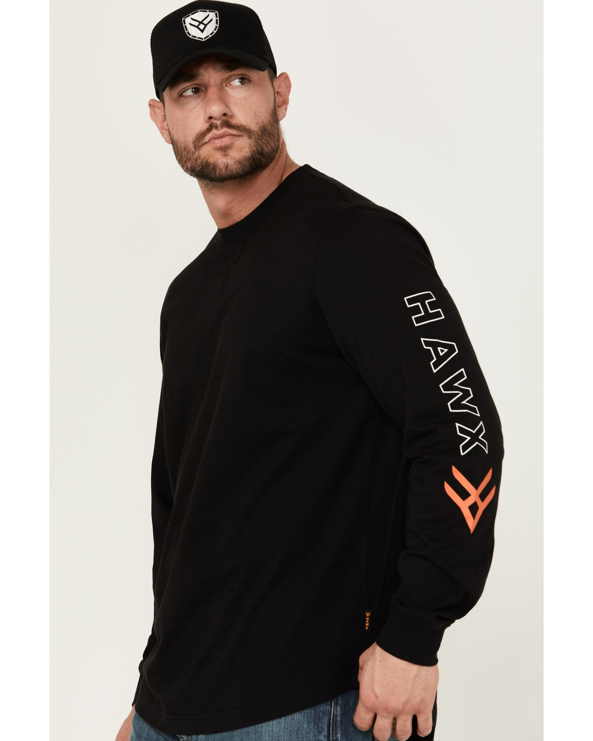 Product Name:  Hawx Men's Logo Long Sleeve Knit Work T-Shirt - Tall