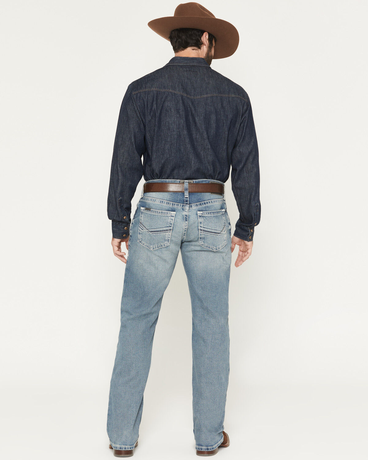 Image #3 - Ariat Men's M4 Shasta Light Wash Relaxed Bootcut Stretch Denim Jeans - Big, Light Wash, hi-res