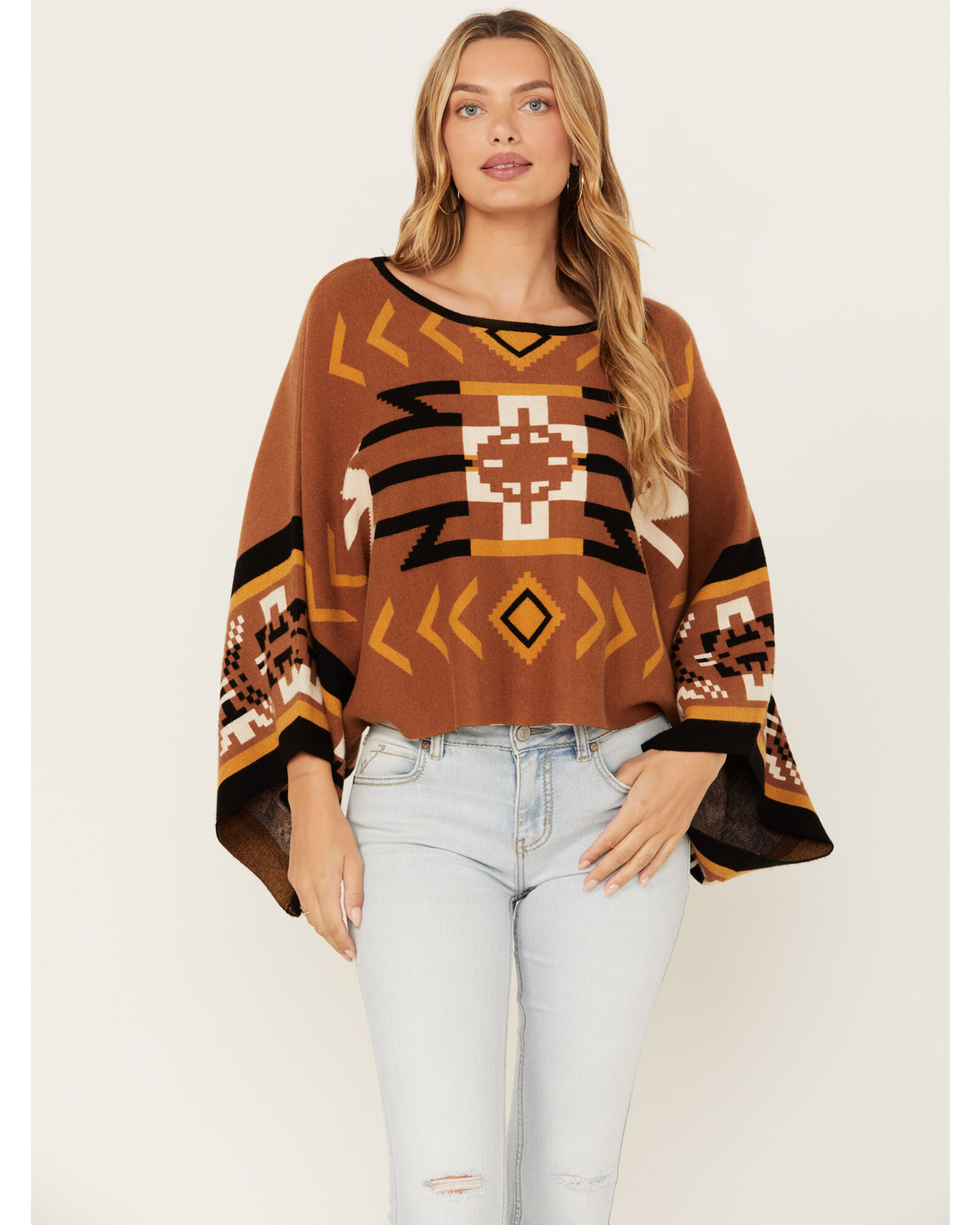 Cotton poncho new arrivals sweater
