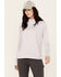 Image #1 - Carhartt Women's Force Sun Defender Relaxed Fit Lightweight Logo Hooded Graphic Long Sleeve, Light Purple, hi-res