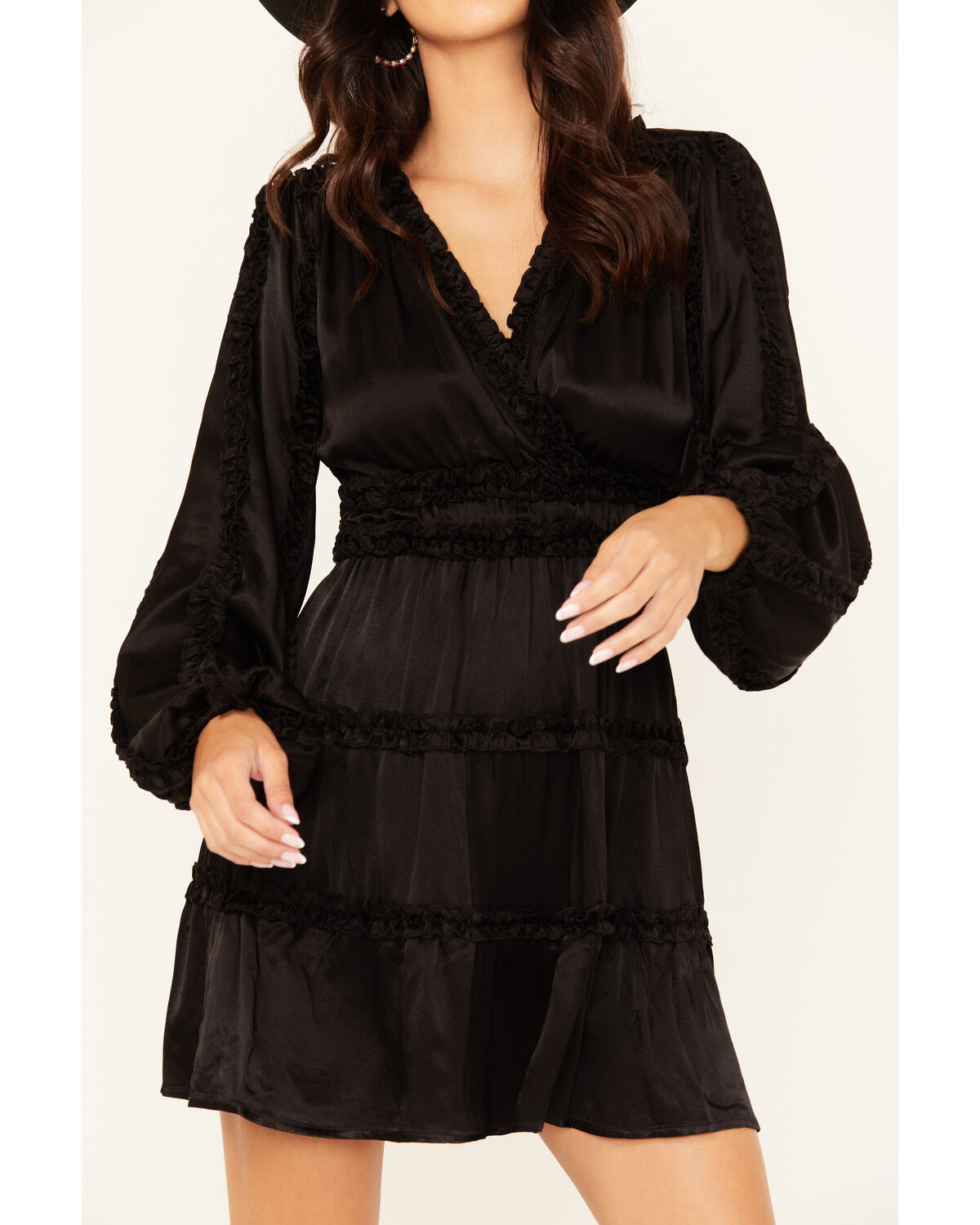 Product Name:  Shyanne Women's Long Sleeve Ruffle Mini Dress