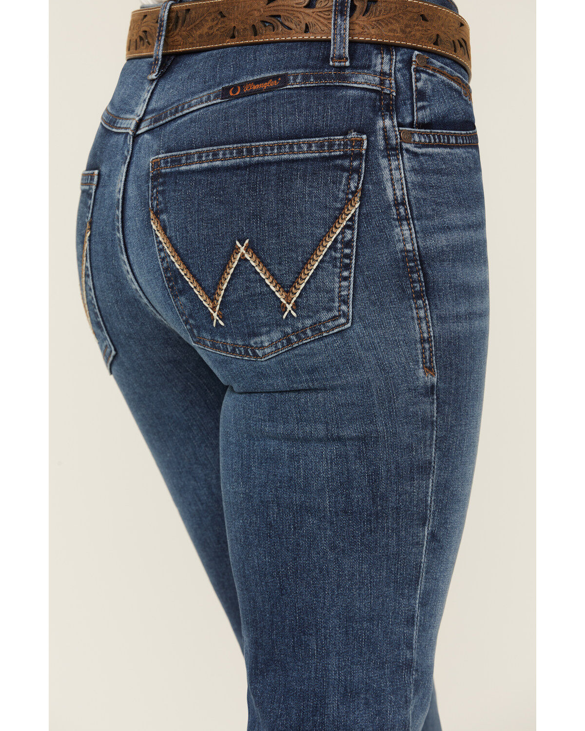 Product Name:  Wrangler Women's Parker Dark Wash Mid Rise Ultimate Riding Trouser Stretch Denim Jeans