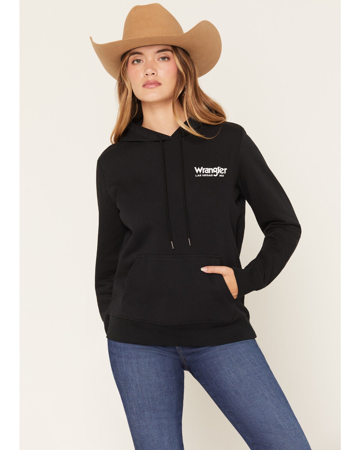 Image #2 - Wrangler Retro Women's Vegas NFR Hooded Sweatshirt, Black, hi-res